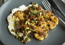 Meatless Monday: Cauliflower Steaks with Tomato Herb Relish